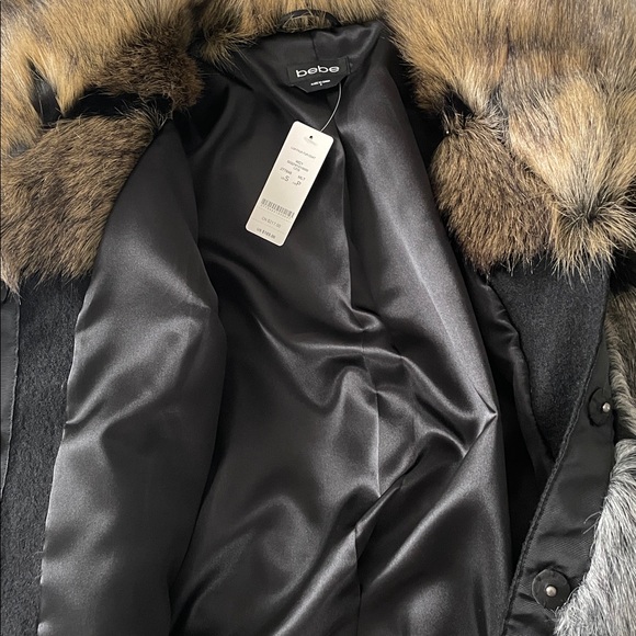 Bebe Small Genuine Leather Faux Fur Jacket (runs a little large) - Picture 9 of 9